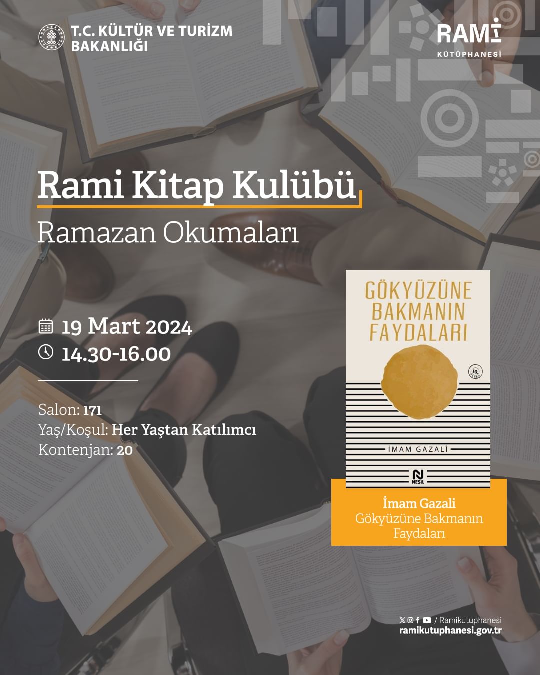 Rami Kütüphanesi - Rami Kitap Kulübü: "Gökyüzüne Bakmanın Faydaları" Kitap Sohbeti